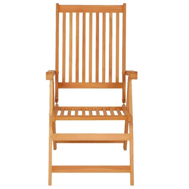 Berkfield Home Reclining Garden Chairs 8 pcs Solid Teak Wood in Brown - image 1