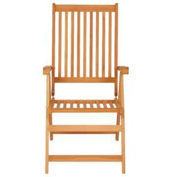 Berkfield Home Reclining Garden Chairs 8 pcs Solid Teak Wood in Brown - thumbnail 1