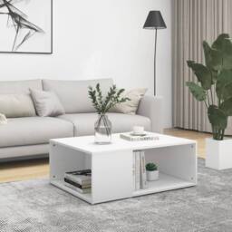 Berkfield Home Modern Coffee Table White 90x67x33 cm Engineered Wood - Size: 90 x 67 x 33 cm - thumbnail 2