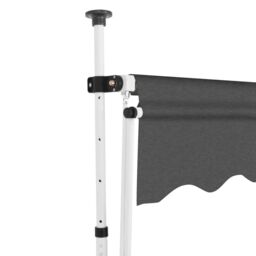 Berkfield Home Manual Retractable Awning 200 cm Anthracite in Black - thumbnail 3