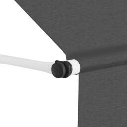 Berkfield Home Manual Retractable Awning 200 cm Anthracite in Black - thumbnail 2