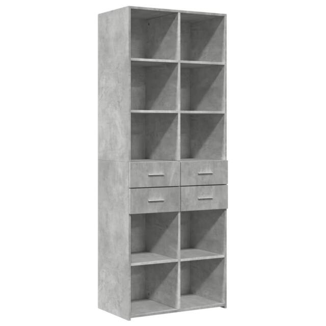 Berkfield Home Highboard Concrete Grey 70x42.5x185 cm Engineered Wood - image 1