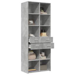 Berkfield Home Highboard Concrete Grey 70x42.5x185 cm Engineered Wood - thumbnail 3