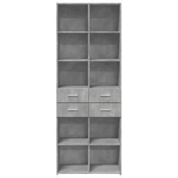 Berkfield Home Highboard Concrete Grey 70x42.5x185 cm Engineered Wood - thumbnail 4