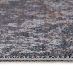 Kukoon Washable Runner Rug Grey Abstract Long Hallway Carpet Mat 60cm x 240cm in Metallics - Size: 60 cm x 240 cm - thumbnail 4