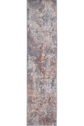 Kukoon Washable Runner Rug Grey Abstract Long Hallway Carpet Mat 60cm x 240cm in Metallics - Size: 60 cm x 240 cm - thumbnail 2