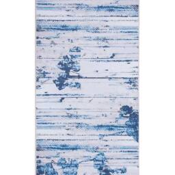 Wyld and Coco Beige Blue Abstract Polyester Area Rug 80 x 150 cm - Size: 80 cm x 150 cm - thumbnail 2