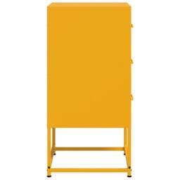 Berkfield Home Bedside Cabinets 2 pcs Mustard Yellow 36x39x78 cm Steel - Size: 36 x 39 x 78 cm - thumbnail 5