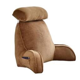 Havendro Coffee TV Lounge Cushion Backrest Arm Support Pillow in Brown - thumbnail 3