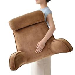 Havendro Coffee TV Lounge Cushion Backrest Arm Support Pillow in Brown - thumbnail 1