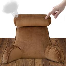 Havendro Coffee TV Lounge Cushion Backrest Arm Support Pillow in Brown - thumbnail 4