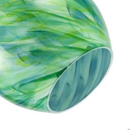 Happy Homewares Modern Glass Pendant Light Shade with Unique Brush Design in Green - thumbnail 5