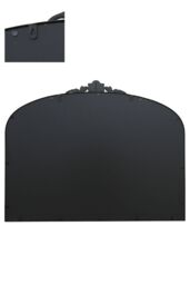 "MirrorOutlet Black Metal Framed Arched Wall Mirror 40"" X 31"" (102CM X 80CM) - Size: 1 Pack" - thumbnail 5