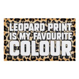 Artsy Mats Brown Leopard Print Doormat (70 x 40cm) in White - Size: 40 cm x 70 cm - thumbnail 2