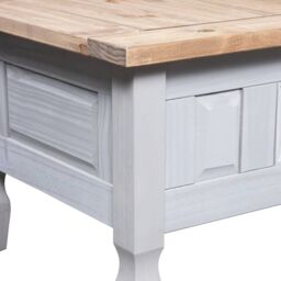 Berkfield Home Coffee Table Mexican Pine Corona Range Grey 100x55x45 cm - Size: 100 x 55 x 45 cm - thumbnail 5