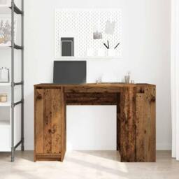 Berkfield Home Desk Old Wood 120x42x76 cm Engineered Wood in Brown - Size: 120 x 42 x 76 cm - thumbnail 3