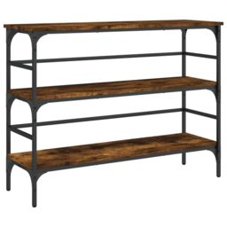 Berkfield Home Console Table Smoked Oak 100x32x75 cm Engineered Wood in Brown - Size: 100 x 32 x 75 cm - thumbnail 2