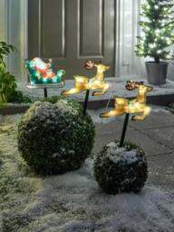 Marco Paul Pre-Lit Santa Sleigh & Reindeer LED Stakes - Size: 400g - thumbnail 3