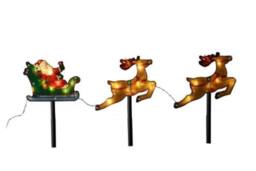 Marco Paul Pre-Lit Santa Sleigh & Reindeer LED Stakes - Size: 400g - thumbnail 2