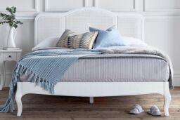 Sienna White Rattan Bed Frame - Bed Frame Only - thumbnail 3