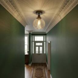 Kairui Lighting Glass Ceiling Light E27 Socket No Bulb 20X26.8CM in Bronze - Size: 20X26.8 cm - thumbnail 3