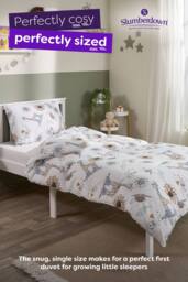 Slumberdown Kids Coverless Animal Print 4.5 Tog Reversible Duvet with 1 Pillowcase - Size: Single - thumbnail 2