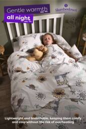 Slumberdown Kids Coverless Animal Print 4.5 Tog Reversible Duvet with 1 Pillowcase - Size: Single - thumbnail 4