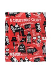 Warner Brothers A Christmas Story Silky Touch Super Soft Throw Blanket 152x127cm in White - Size: 152x127 cm - thumbnail 1