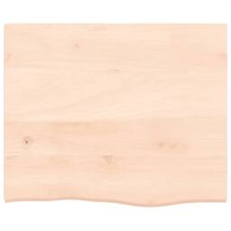 Berkfield Home Wall Shelf 60x50x2 cm Untreated Solid Wood Oak in Light Tan - Size: 60 x 50 x 2 cm - thumbnail 3