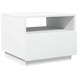 Berkfield Home Coffee Table with LED Lights White 50x49x40 cm - Size: 50 x 49 x 40 cm - thumbnail 3