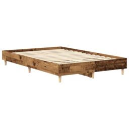 Berkfield Home Bed Frame No Mattress Old Wood 135x190 cm Double Engineered Wood in Brown - thumbnail 4