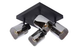 Lucide 'ALION' Dimmable Stylish Rotatable Indoor Ceiling Spotlight 4xE14 in Black - thumbnail 2