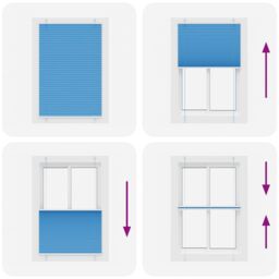 Berkfield Home Pleated Blind Blue 95x150 cm Fabric Width 94.4 cm Polyester - thumbnail 5