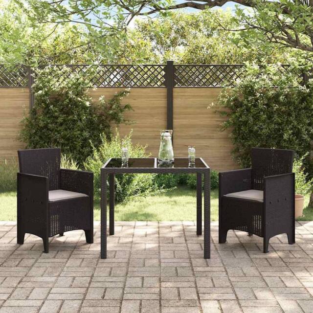 Berkfield Home Modern Garden Chairs with Cushions Set of 2 Brown, Taupe in Brown - image 1