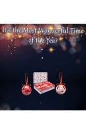 VFM e-Store Christmas Bauble Decoration Hanging Tree 12 piece 7. Set Nordic in Red - thumbnail 3