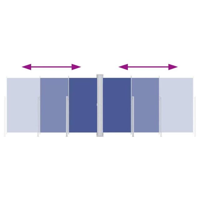 Berkfield Home Retractable Side Awning Blue 200x600 cm - image 1