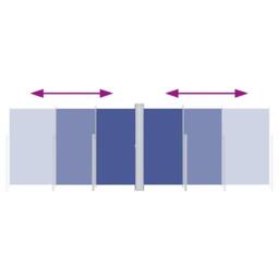Berkfield Home Retractable Side Awning Blue 200x600 cm - thumbnail 1