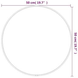 Berkfield Home Wall Mirror Silver √ò 50 cm Round - thumbnail 6