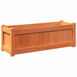 Berkfield Home Beautiful Garden Planter Wax Brown 90x31x31 cm Solid Wood Pine - Size: 90 x 31 x 31 cm - thumbnail 7