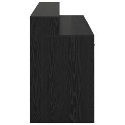Berkfield Home Desk Black Oak 160x55x91 cm Engineered Wood - Size: 160 x 55 x 91 cm - thumbnail 7