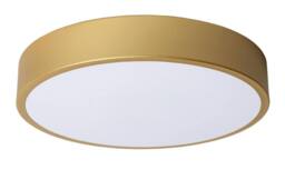 Lucide 'UNAR' Dimmable Stylish Decorative Indoor LED Flush Ceiling Light in Gold - thumbnail 2
