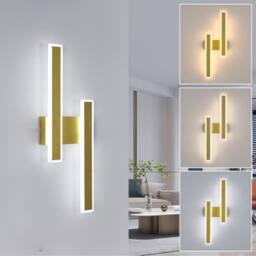 COMELY Modern Indoor Wall Lights, 32W Acrylic Glod Wall Lights, 3000/4500/6500K in Gold - thumbnail 1