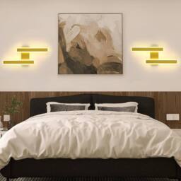 COMELY Modern Indoor Wall Lights, 32W Acrylic Glod Wall Lights, 3000/4500/6500K in Gold - thumbnail 7