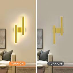 COMELY Modern Indoor Wall Lights, 32W Acrylic Glod Wall Lights, 3000/4500/6500K in Gold - thumbnail 6