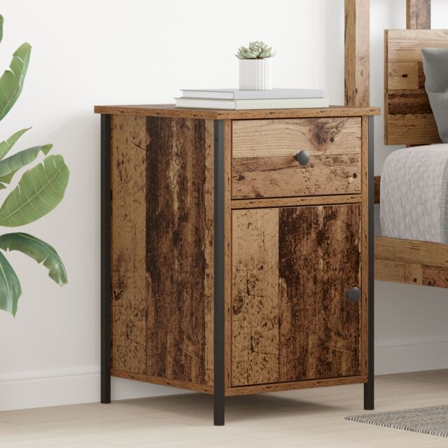 Berkfield Home Bedside Cabinets 2 pcs Old Wood 40x42x60 cm Engineered Wood in Brown - Size: 40 x 42 x 60 cm - image 1