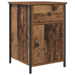 Berkfield Home Bedside Cabinets 2 pcs Old Wood 40x42x60 cm Engineered Wood in Brown - Size: 40 x 42 x 60 cm - thumbnail 5