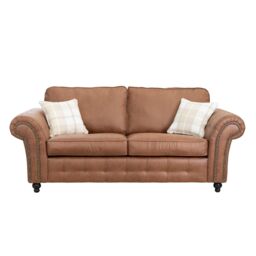 LUXURY LIFE Oakley Suede Fabric Sofa Set in Tan - thumbnail 3