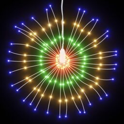 Berkfield Home Christmas Starburst Lights 140 LEDs 2 pcs Multicolour 17 cm - thumbnail 4