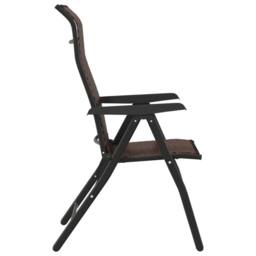 Berkfield Home Folding Garden Chairs 2 pcs Brown Poly Rattan - thumbnail 6