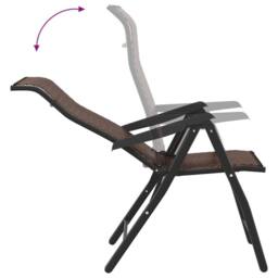 Berkfield Home Folding Garden Chairs 2 pcs Brown Poly Rattan - thumbnail 8